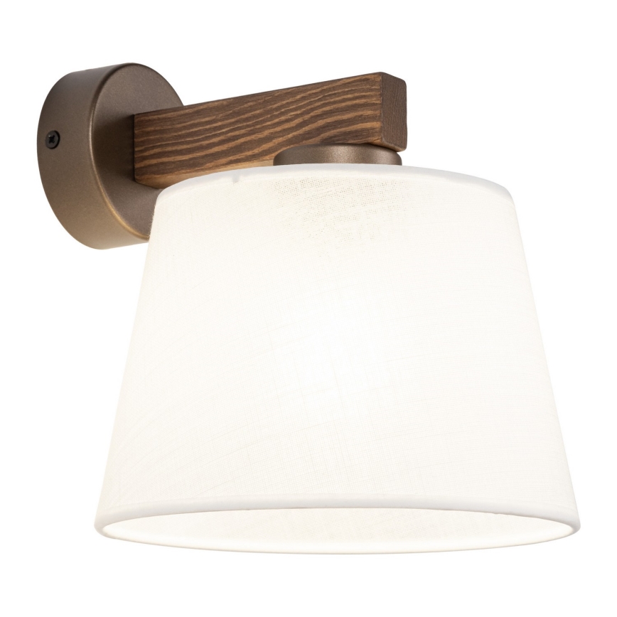 Brilagi - Zidna lampa LATTE 1xE27/15W/230V borovina/bela