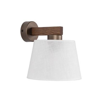 Brilagi - Zidna lampa LATTE 1xE27/15W/230V borovina/bela