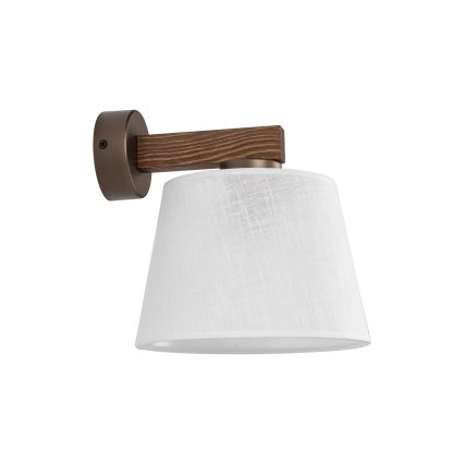 Brilagi - Zidna lampa LATTE 1xE27/15W/230V borovina/bela
