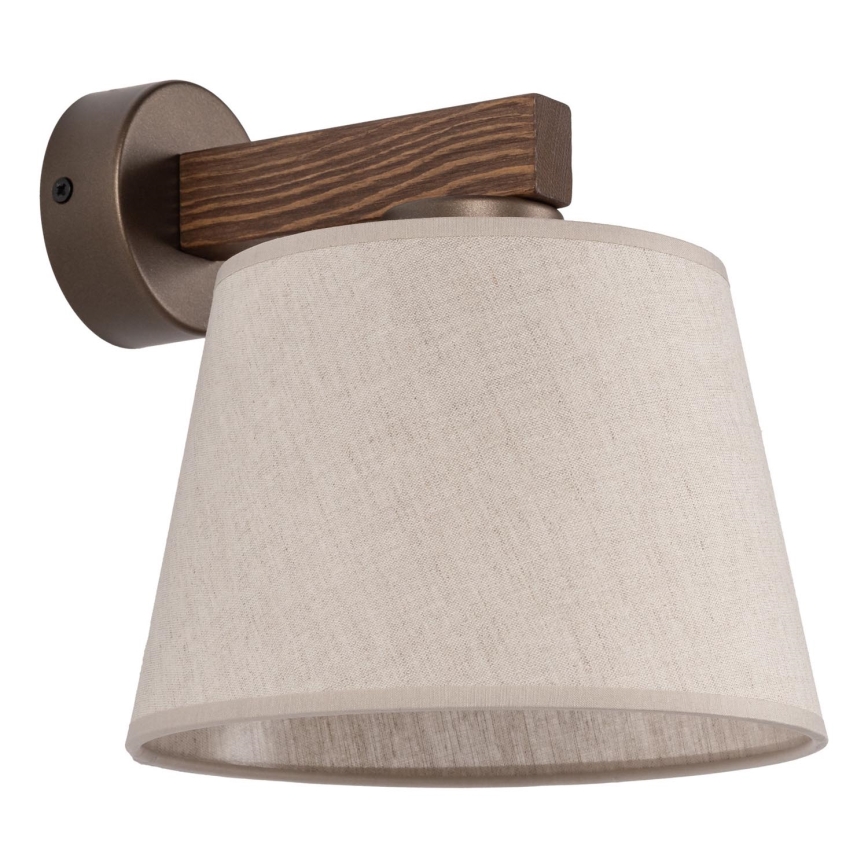 Brilagi - Zidna lampa LATTE 1xE27/15W/230V borovina/bež