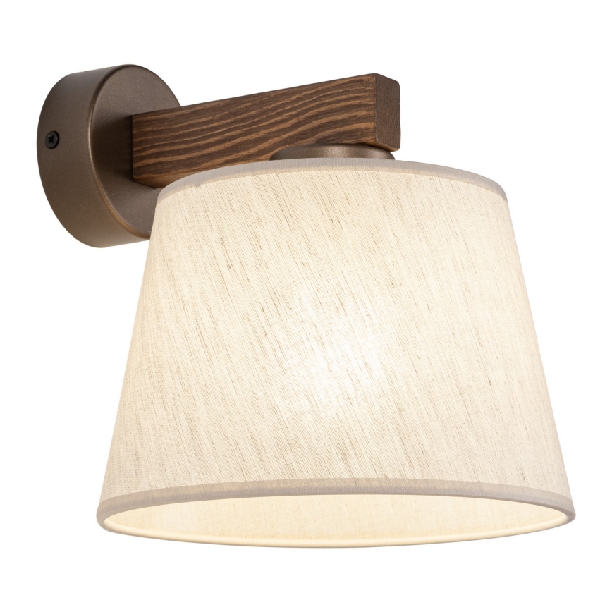 Brilagi - Zidna lampa LATTE 1xE27/15W/230V borovina/bež