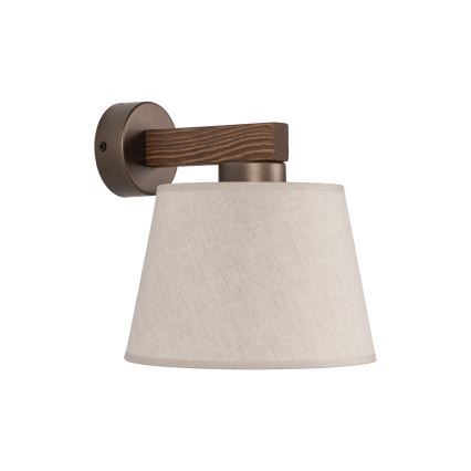 Brilagi - Zidna lampa LATTE 1xE27/15W/230V borovina/bež