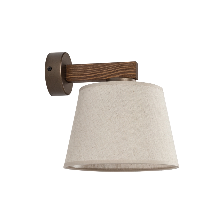 Brilagi - Zidna lampa LATTE 1xE27/15W/230V borovina/bež