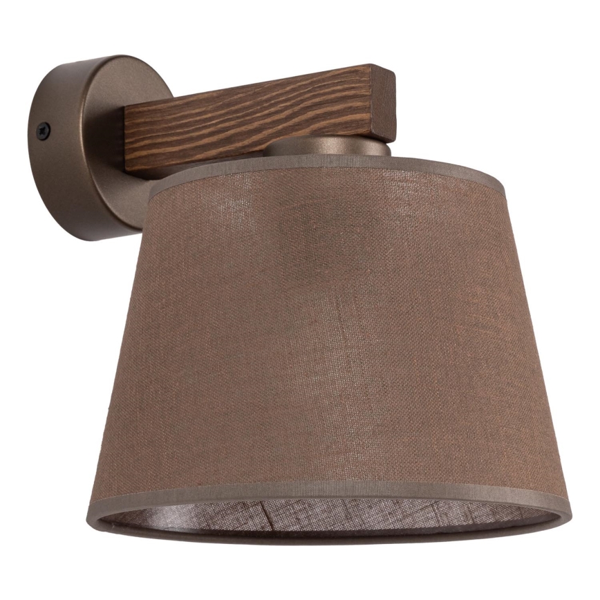 Brilagi - Zidna lampa LATTE 1xE27/15W/230V borovina/smeđa