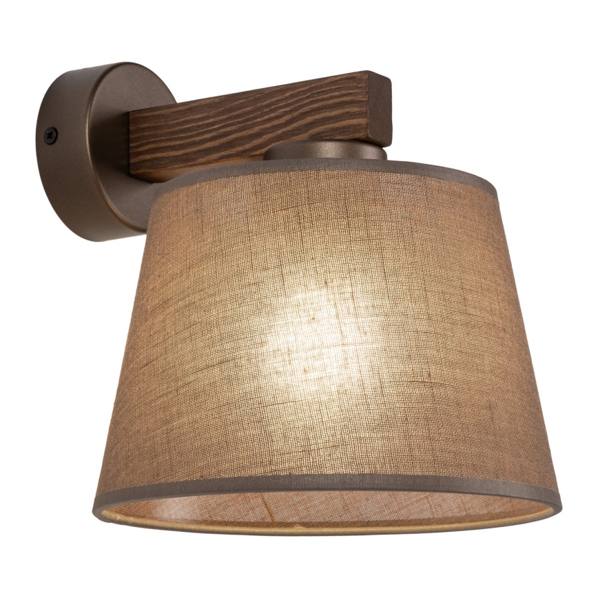 Brilagi - Zidna lampa LATTE 1xE27/15W/230V borovina/smeđa