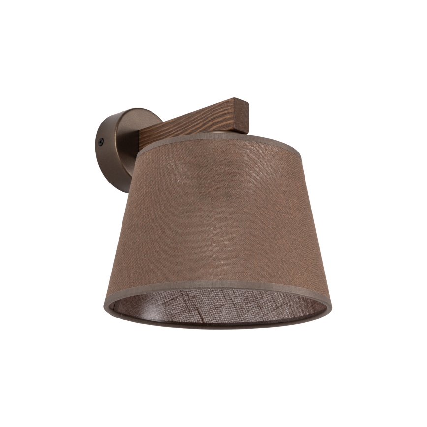 Brilagi - Zidna lampa LATTE 1xE27/15W/230V borovina/smeđa