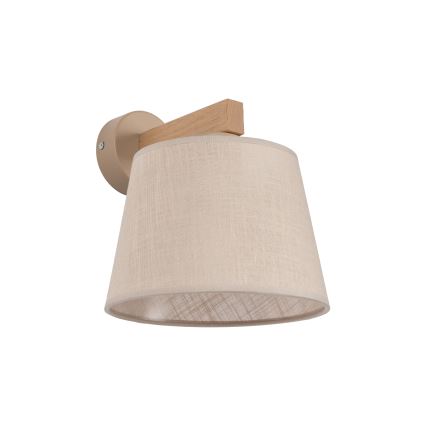 Brilagi - Zidna lampa LATTE SABIA 1xE27/15W/230V borovina/bež