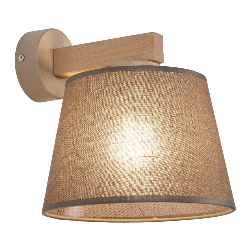 Brilagi - Zidna lampa LATTE SABIA 1xE27/15W/230V borovina/braon
