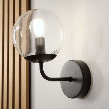 Brilagi - Zidna lampa MALIVA 1xE14/15W/230V crna/prozirna