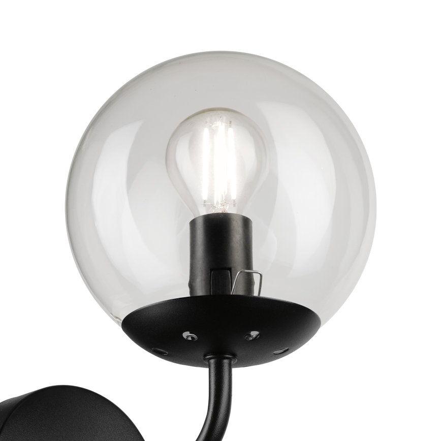 Brilagi - Zidna lampa MALIVA 1xE14/15W/230V crna/prozirna