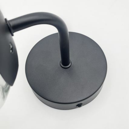 Brilagi - Zidna lampa MALIVA 1xE14/15W/230V crna/prozirna