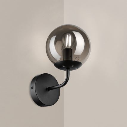 Brilagi - Zidna lampa MALIVA 1xE14/15W/230V crna/zadimljena