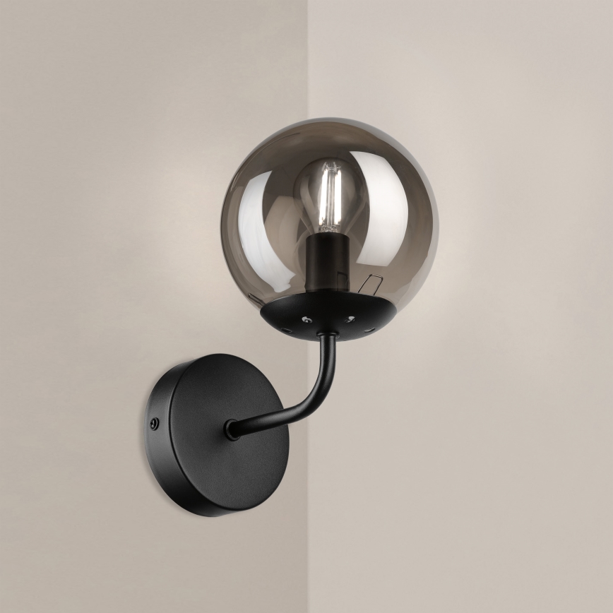Brilagi - Zidna lampa MALIVA 1xE14/15W/230V crna/zadimljena