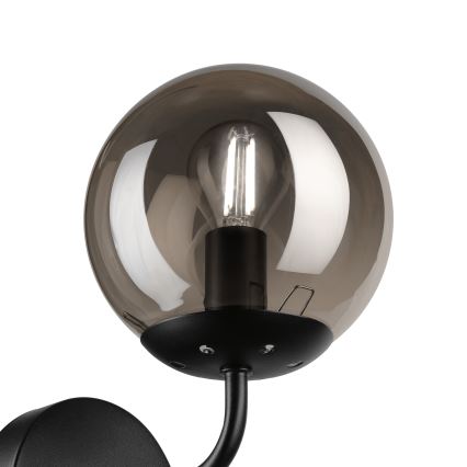 Brilagi - Zidna lampa MALIVA 1xE14/15W/230V crna/zadimljena