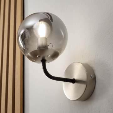 Brilagi - Zidna lampa MALIVA 1xE14/15W/230V mat hrom/zadimljeno staklo