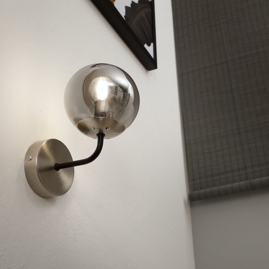 Brilagi - Zidna lampa MALIVA 1xE14/15W/230V mat hrom/zadimljeno staklo