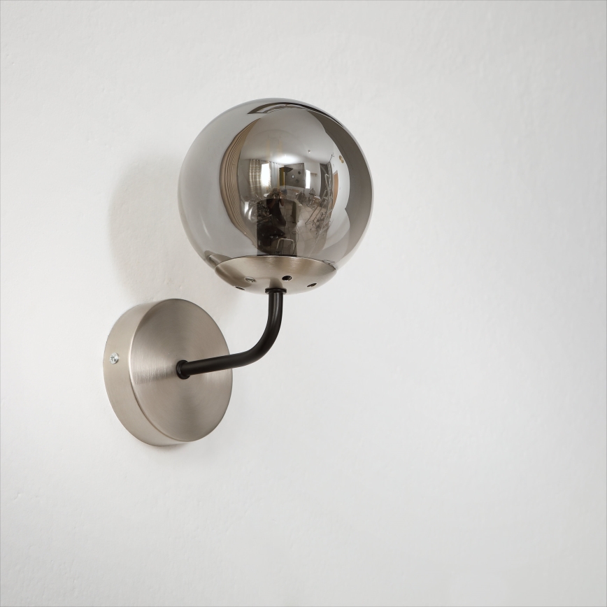 Brilagi - Zidna lampa MALIVA 1xE14/15W/230V mat hrom/zadimljeno staklo