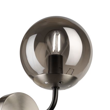 Brilagi - Zidna lampa MALIVA 1xE14/15W/230V mat hrom/zadimljeno staklo