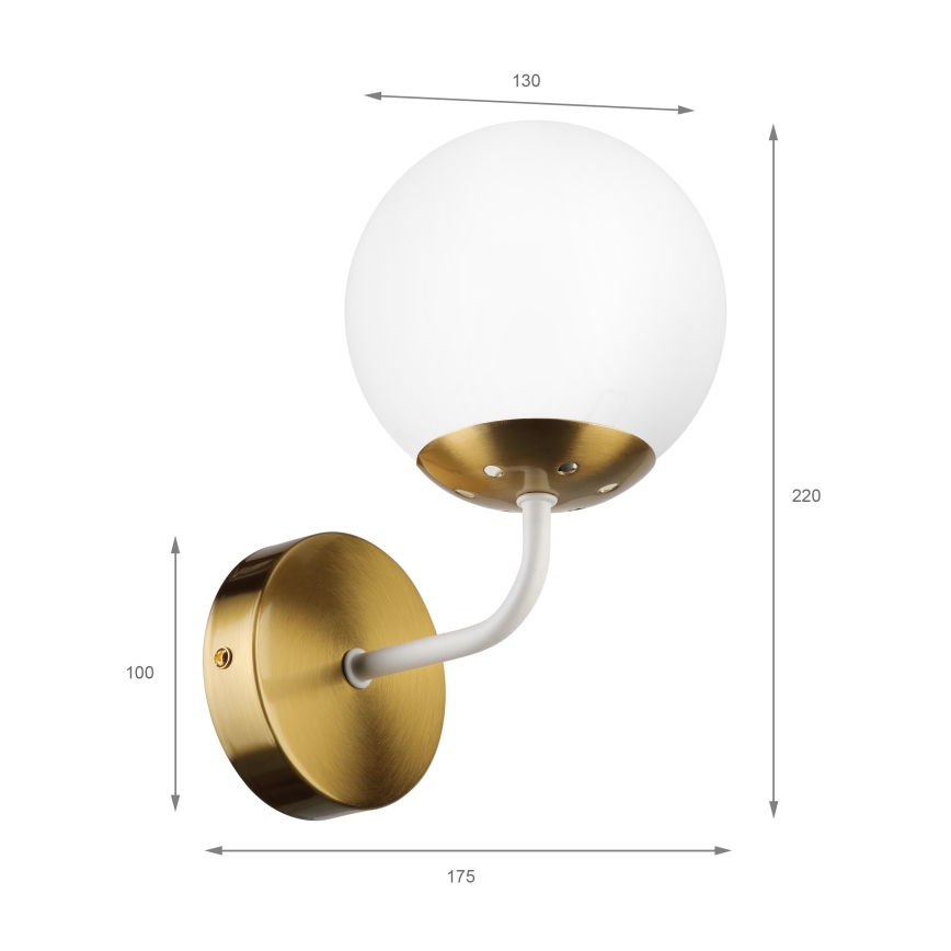 Brilagi - Zidna lampa MALIVA 1xE14/15W/230V zlatna/bela