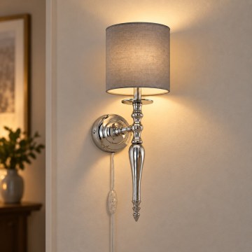 BRILAGI - Zidna lampa NUBILA 1xE27/60W/230V sjajni hrom/antracit