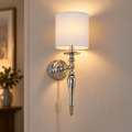 BRILAGI - Zidna lampa NUBILA 1xE27/60W/230V sjajni hrom/bela