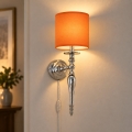 BRILAGI - Zidna lampa NUBILA 1xE27/60W/230V sjajni hrom/narandžasta