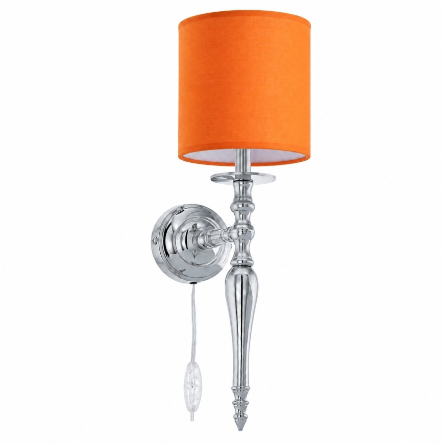 BRILAGI - Zidna lampa NUBILA 1xE27/60W/230V sjajni hrom/narandžasta