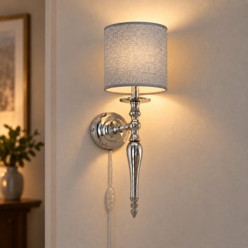 BRILAGI - Zidna lampa NUBILA 1xE27/60W/230V sjajni hrom/siva