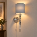 BRILAGI - Zidna lampa NUBILA 1xE27/60W/230V sjajni hrom/svetlosiva