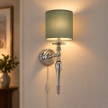 BRILAGI - Zidna lampa NUBILA 1xE27/60W/230V sjajni hrom/zelena