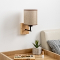 Brilagi - Zidna lampa NUBILA WOOD 1xE27/25W/230V hrast/braon