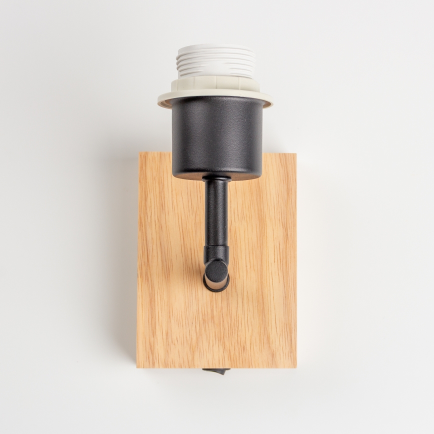 Brilagi - Zidna lampa NUBILA WOOD 1xE27/25W/230V hrast/crna/narandžasta