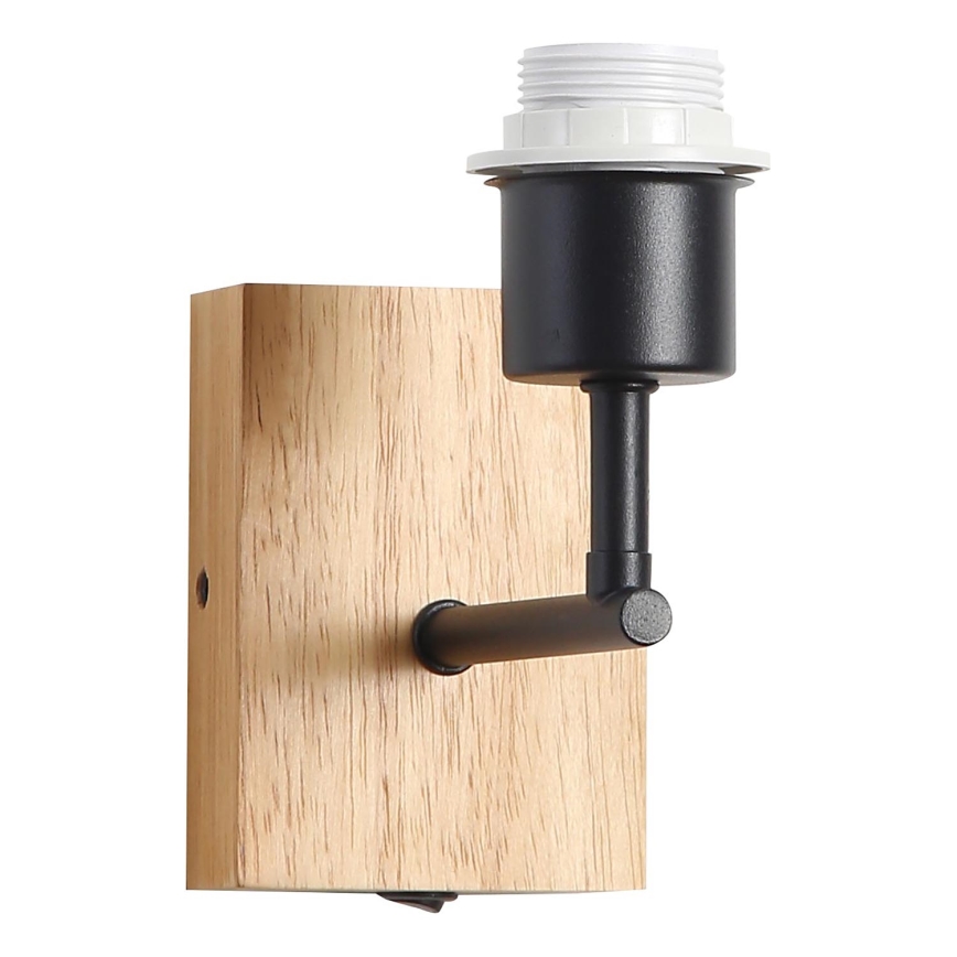 Brilagi - Zidna lampa NUBILA WOOD 1xE27/25W/230V hrast/crna/žuta