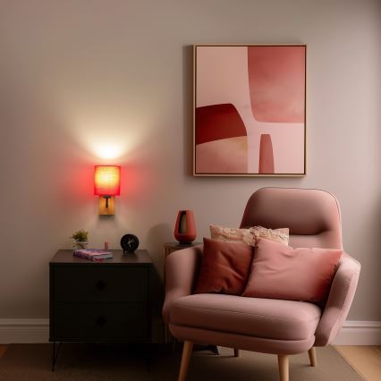 Brilagi - Zidna lampa NUBILA WOOD 1xE27/25W/230V hrast/ružičasta