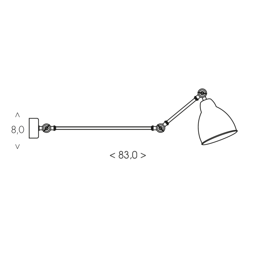 BRILAGI - Zidna lampa QUILL 1xE27/40W/230V 83 cm bela