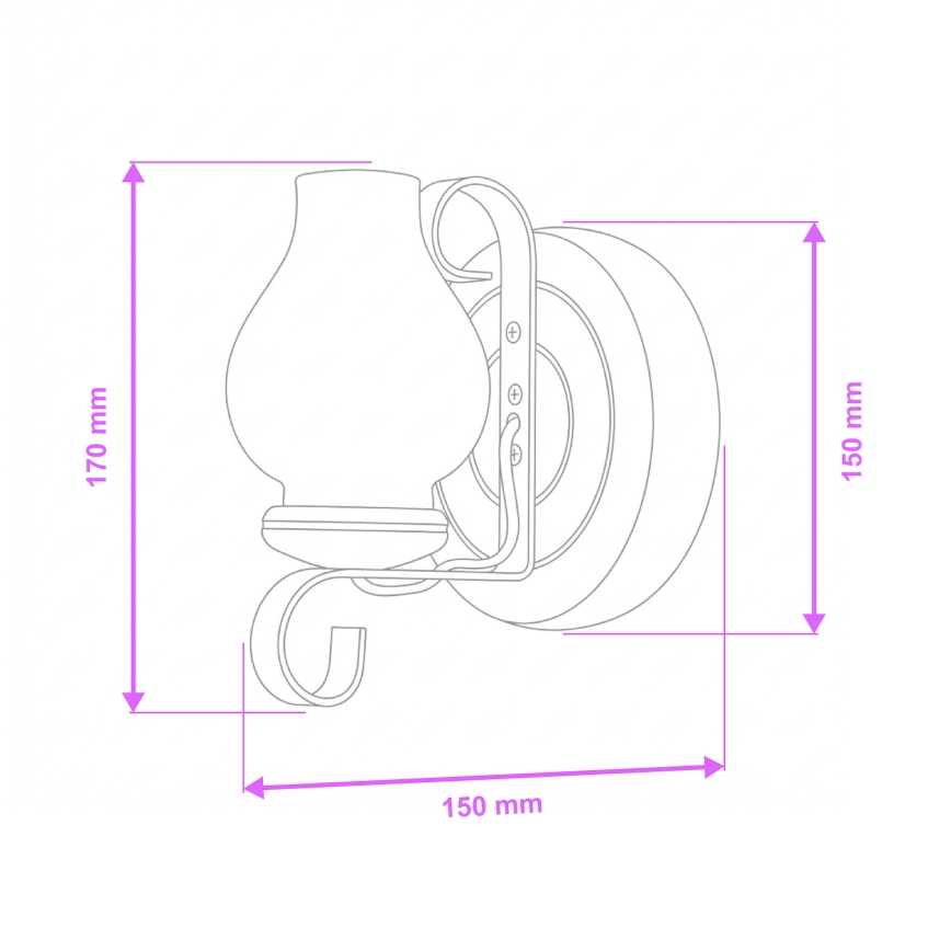 Brilagi - Zidna lampa ROATA APLICA 1xE14/40W/230V bukva