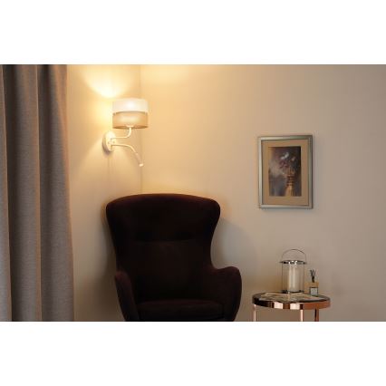 Brilagi - Zidna lampa ROYAL YUTE 1xE27/15W/230V + 1xG9/6W bež/krem/bela