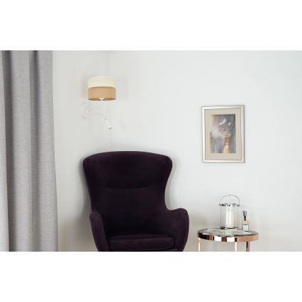 Brilagi - Zidna lampa ROYAL YUTE 1xE27/15W/230V + 1xG9/6W bež/krem/bela