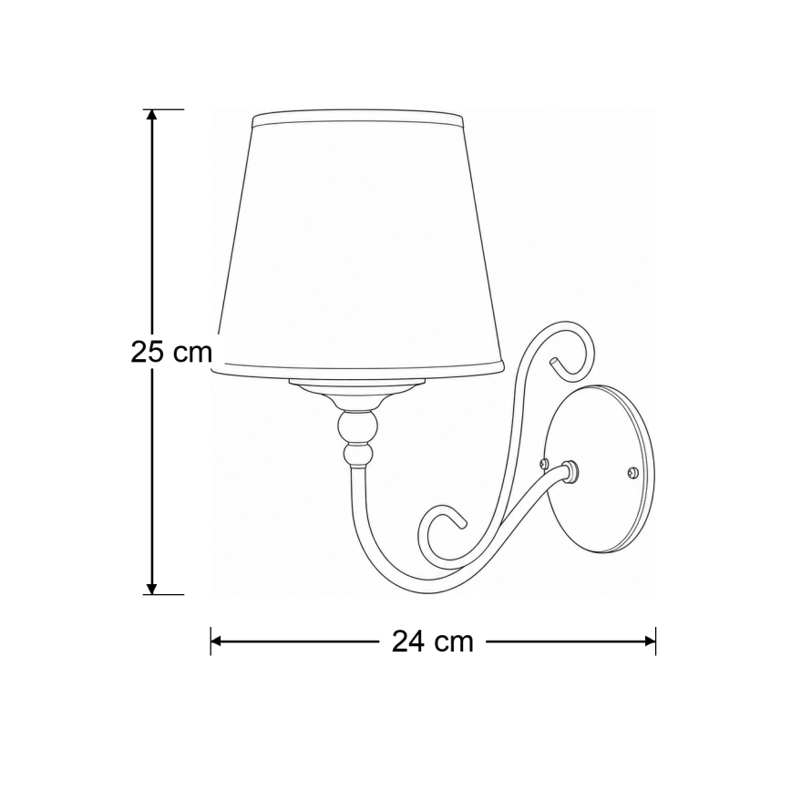 BRILAGI - Zidna lampa SONIA 1xE27/15W/230V krem/patina