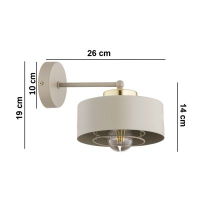 Brilagi - Zidna lampa SPRING 1xE27/60W/230V bež/zlatna