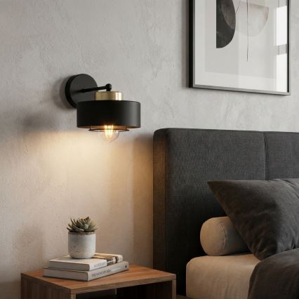 Brilagi - Zidna lampa SPRING 1xE27/60W/230V crna/zlatna