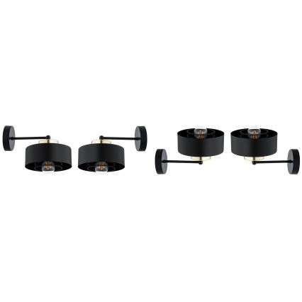 Brilagi - Zidna lampa SPRING 1xE27/60W/230V crna/zlatna