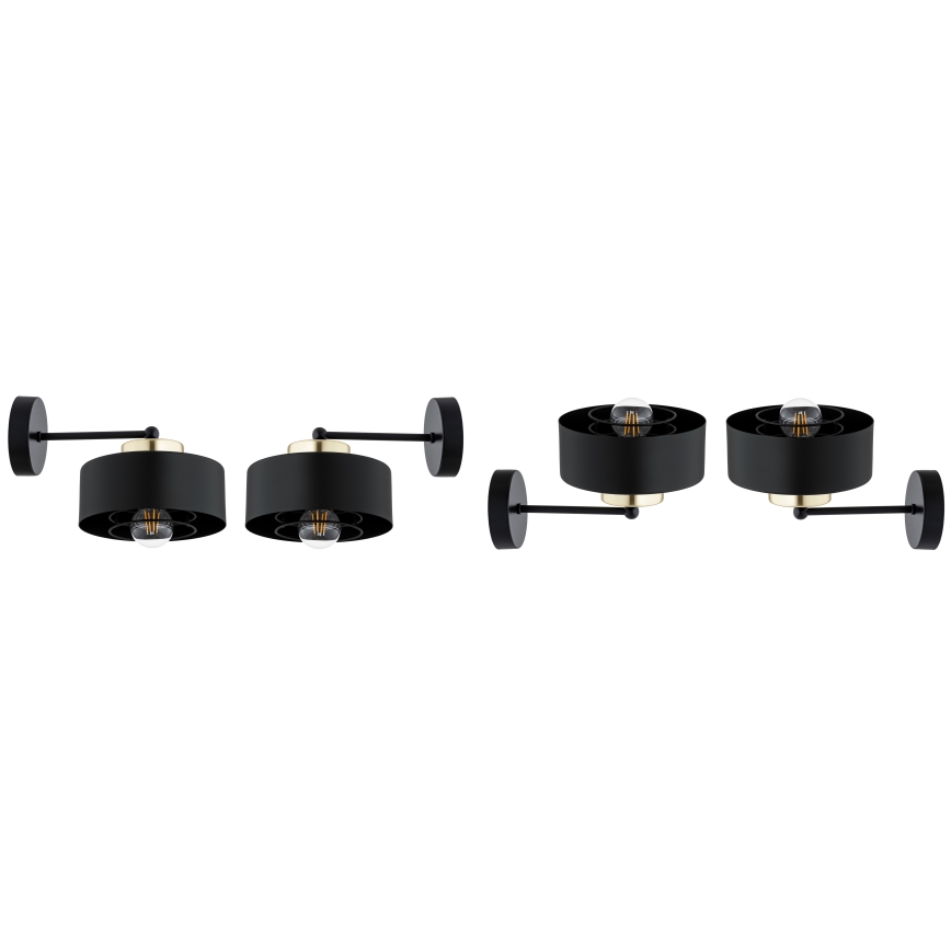Brilagi - Zidna lampa SPRING 1xE27/60W/230V crna/zlatna