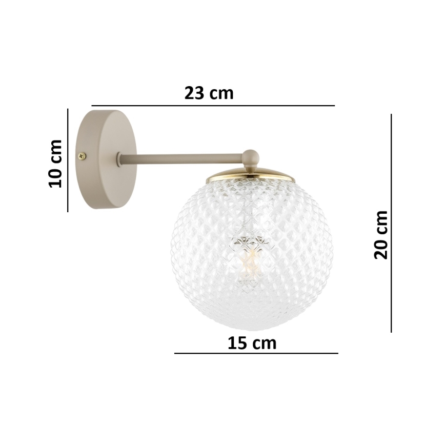 BRILAGI - Zidna lampa STELLA 1xE27/60W/230V bež/zlatna