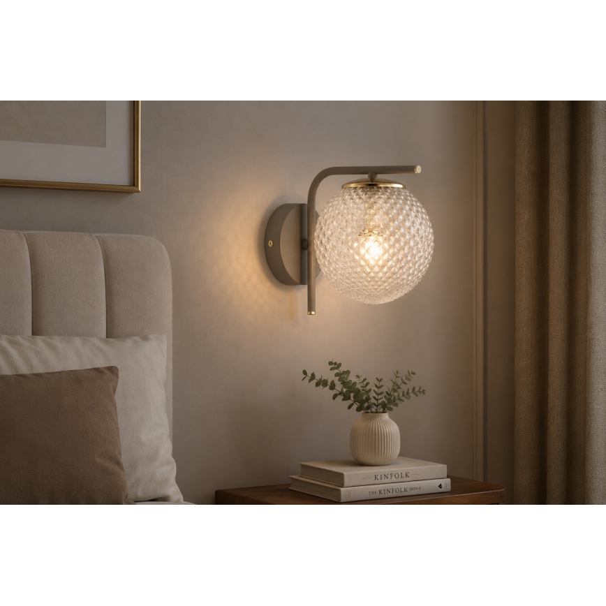 BRILAGI - Zidna lampa STELLA 1xE27/60W/230V bež/zlatna