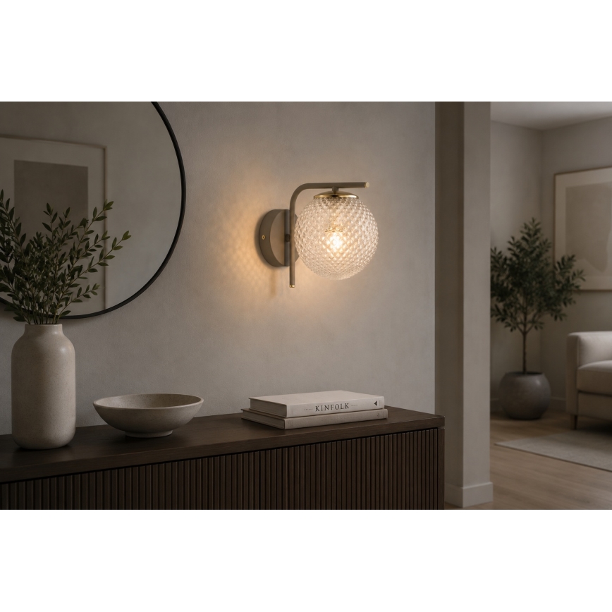 BRILAGI - Zidna lampa STELLA 1xE27/60W/230V bež/zlatna