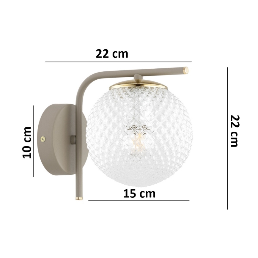 BRILAGI - Zidna lampa STELLA 1xE27/60W/230V bež/zlatna