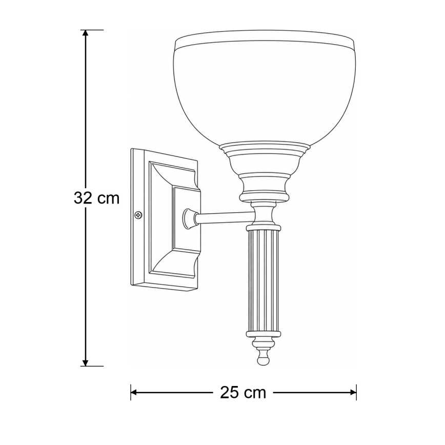 BRILAGI - Zidna lampa TAURUS 1xE27/15W/230V bronza