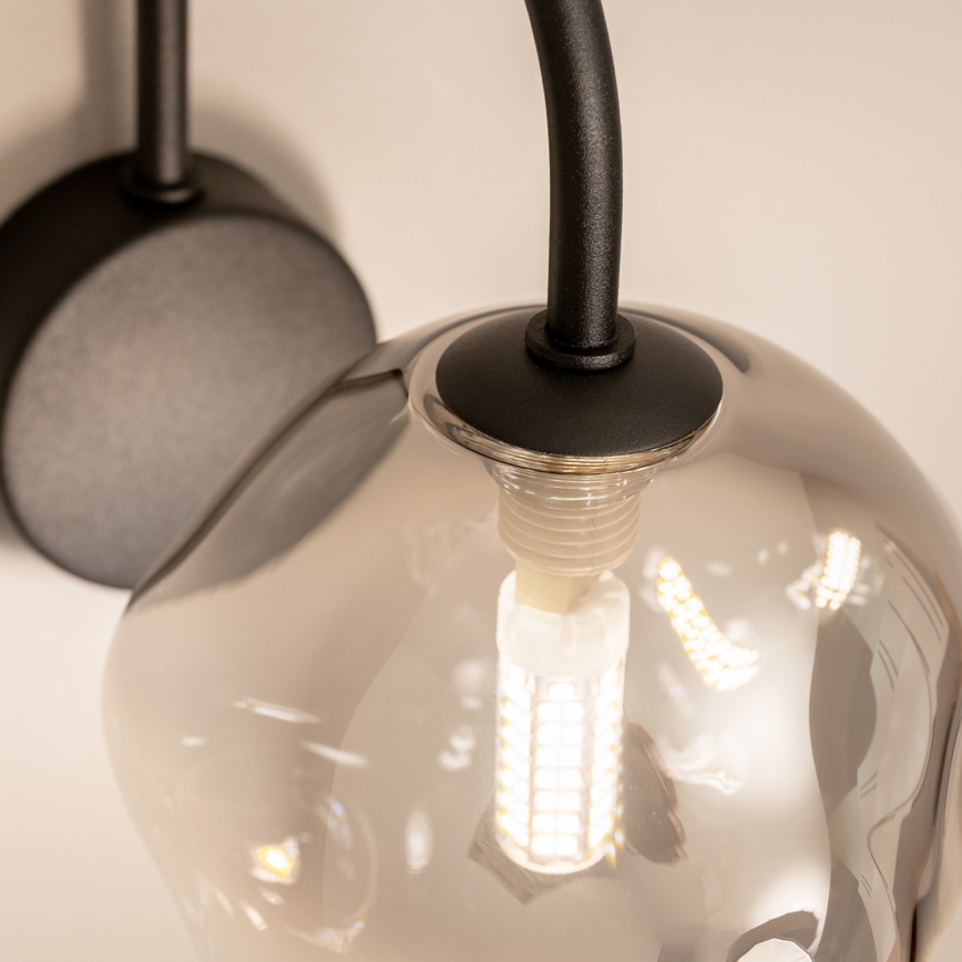 BRILAGI - Zidna lampa VULCANO 1xG9/8W/230V crna/zadimljena crna