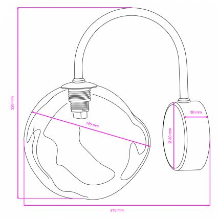 BRILAGI - Zidna lampa VULCANO 1xG9/8W/230V crna/zadimljena crna